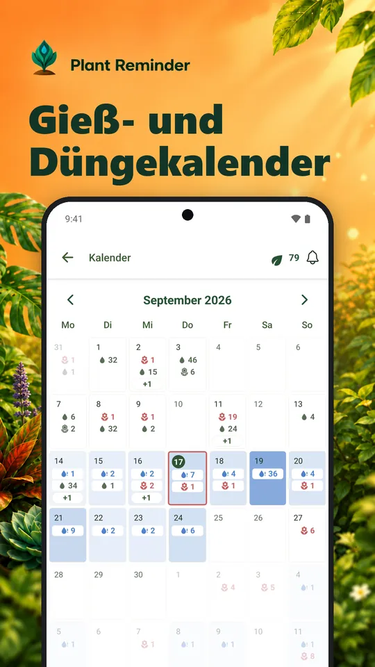Gieß- und Düngekalender